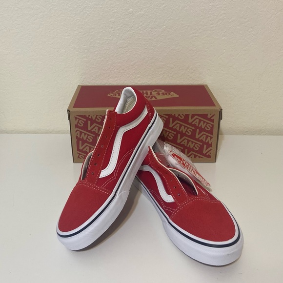 Red Vans Old School Sneakers - Picture 2 of 5